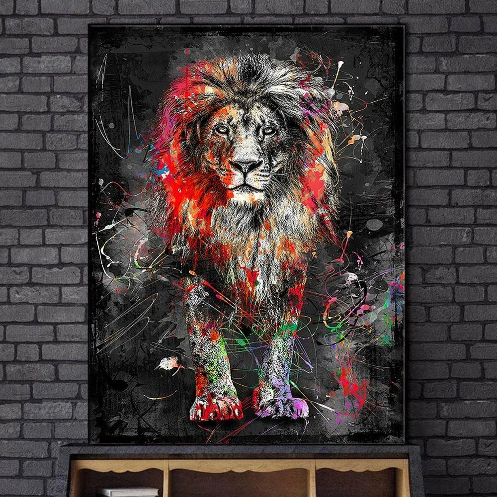 Homeko Nordic Lion Painting -