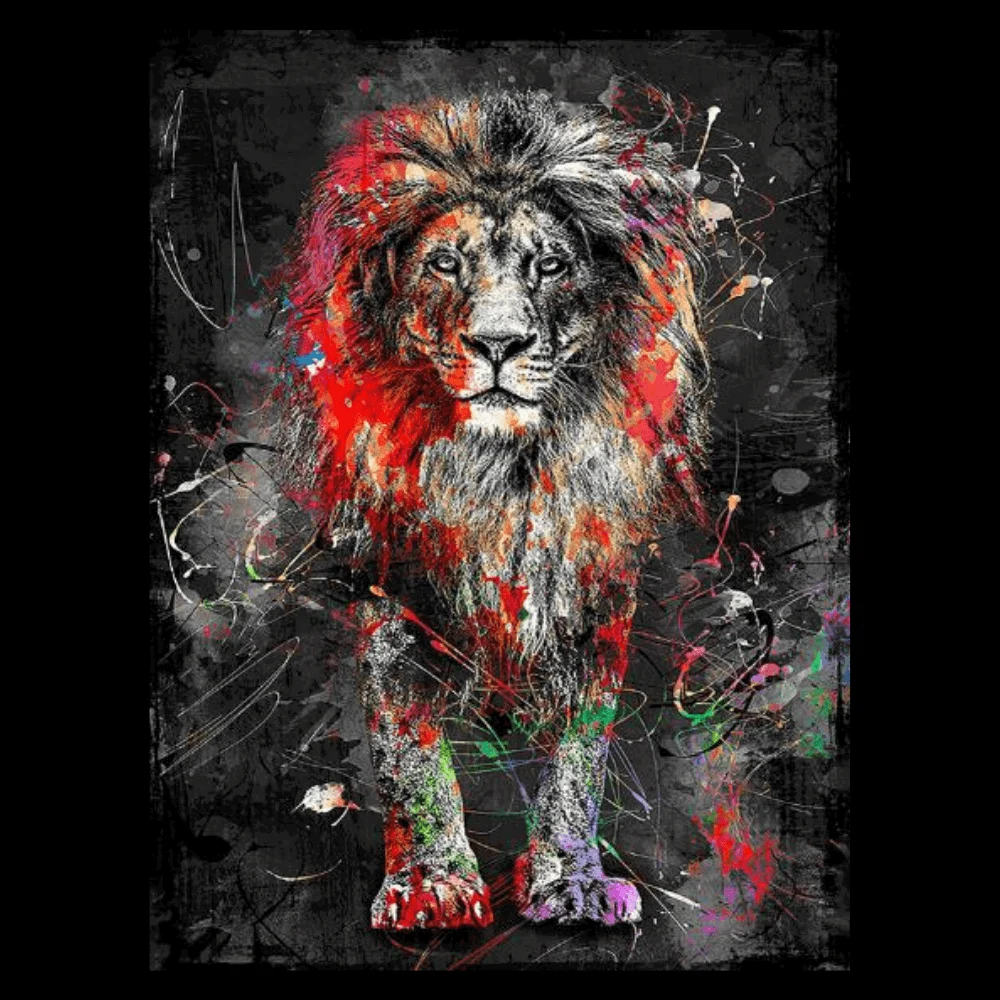 Homeko Nordic Lion Painting -