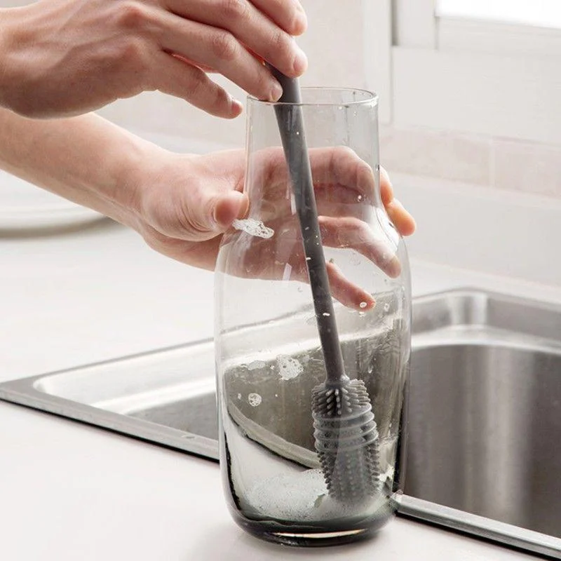 Homeko Nordic Silicone Cup, Glass And Bottle Brush -