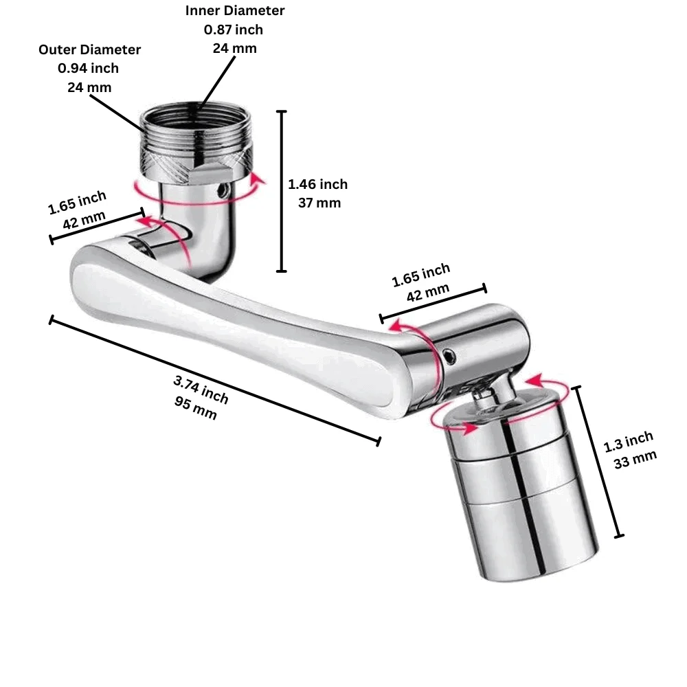 Homeko_Nordic_Stainless_Steel_Universal_Faucet_Extender_-_-4269491 Homeko Nordic Stainless Steel Universal Faucet Extender -