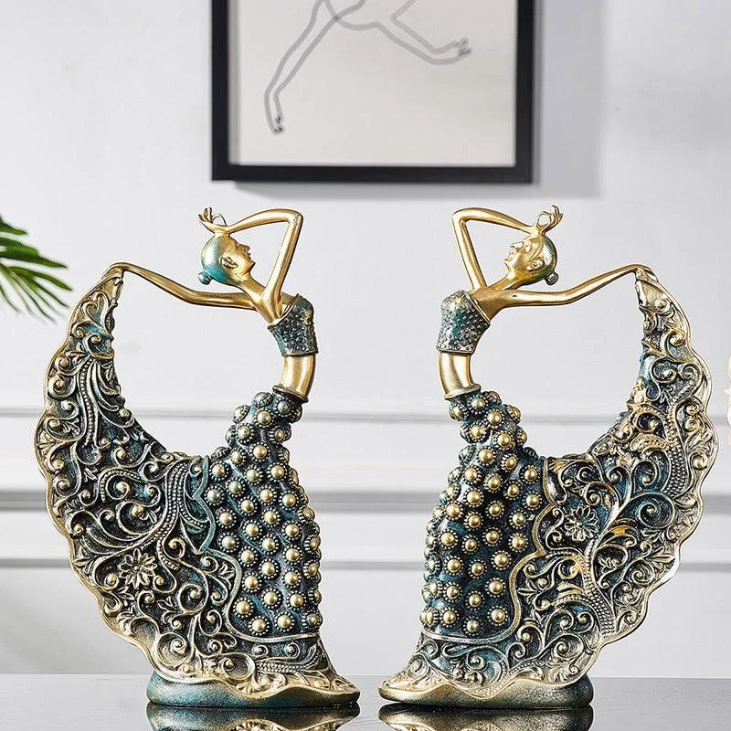 Homeko Nordic Wooden Bird Sculptures -