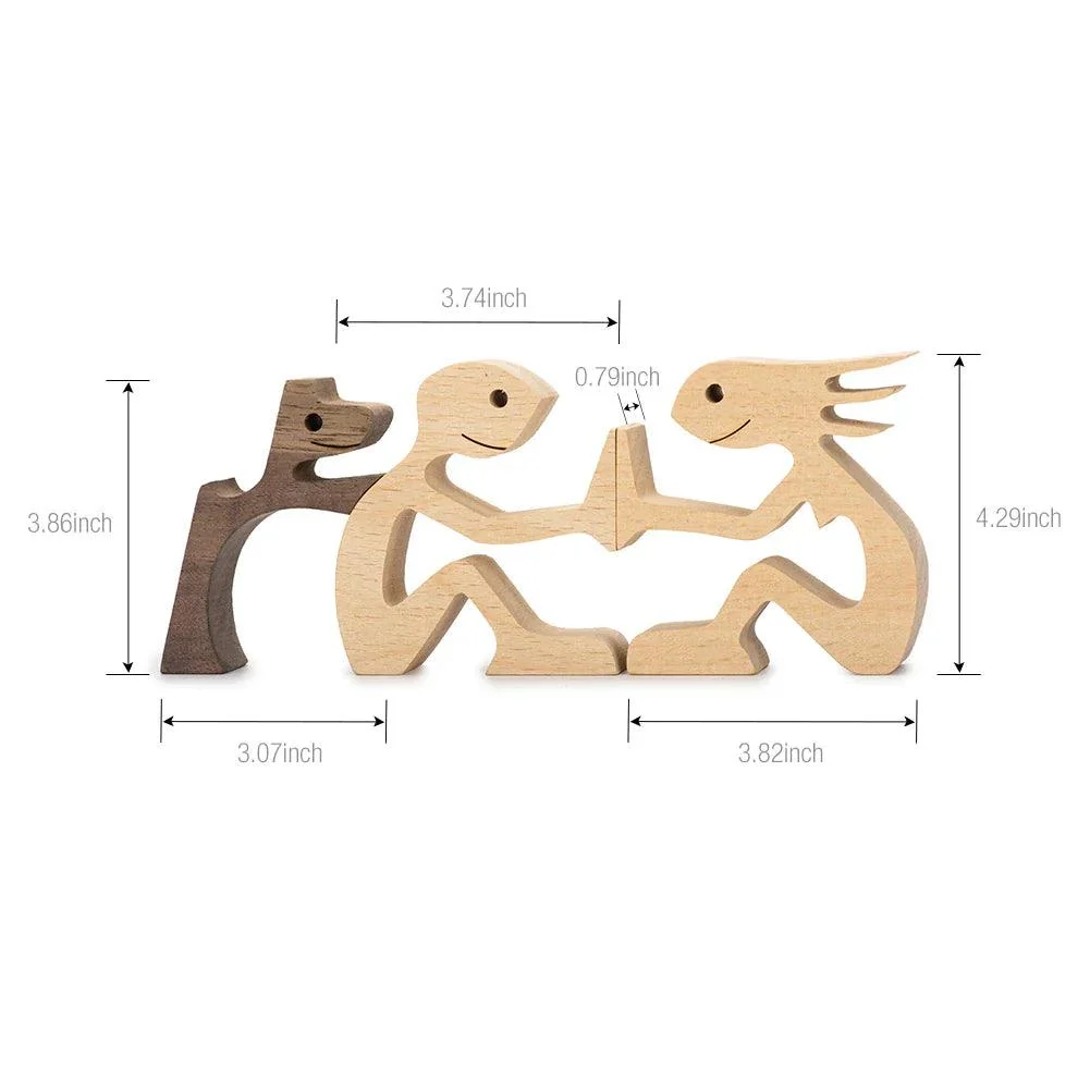 Homeko Nordic Wooden Dog Sculptures -