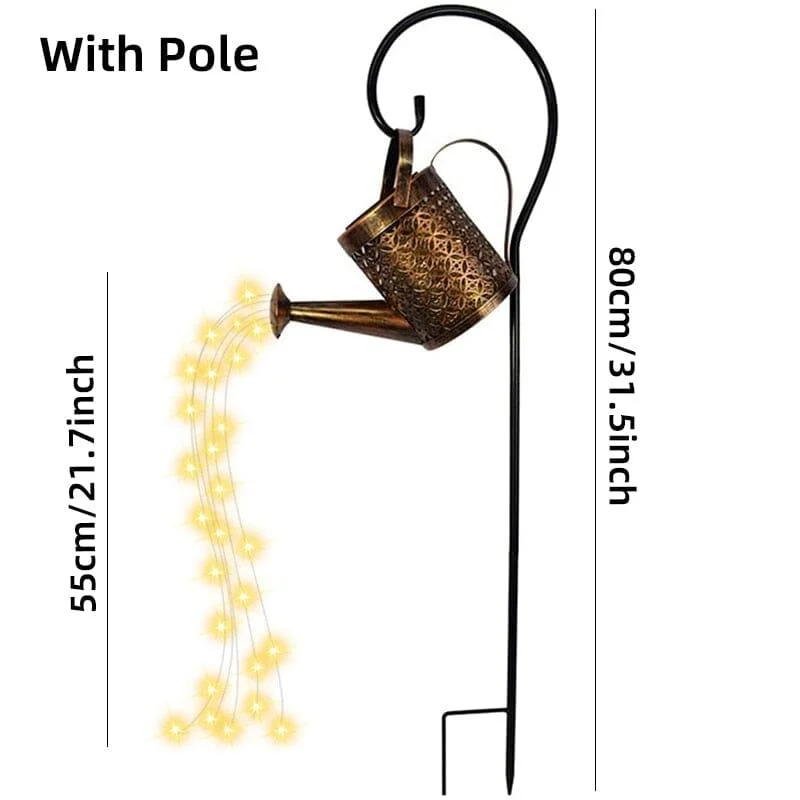Homeko Outdoor Watering Can Waterfall Garden Lamp -