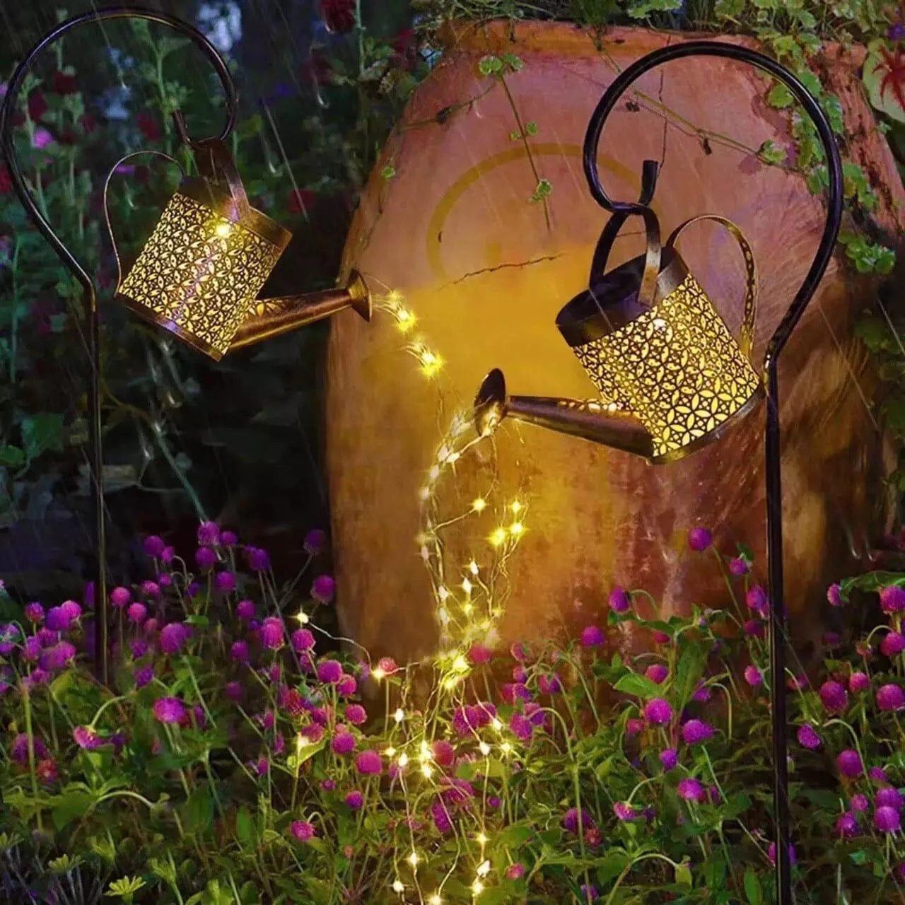 Homeko Outdoor Watering Can Waterfall Garden Lamp -
