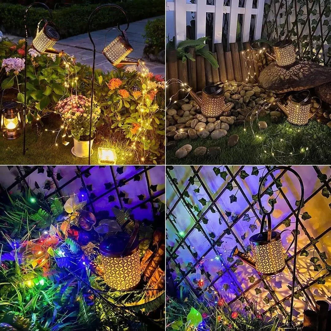 Homeko Outdoor Watering Can Waterfall Garden Lamp -