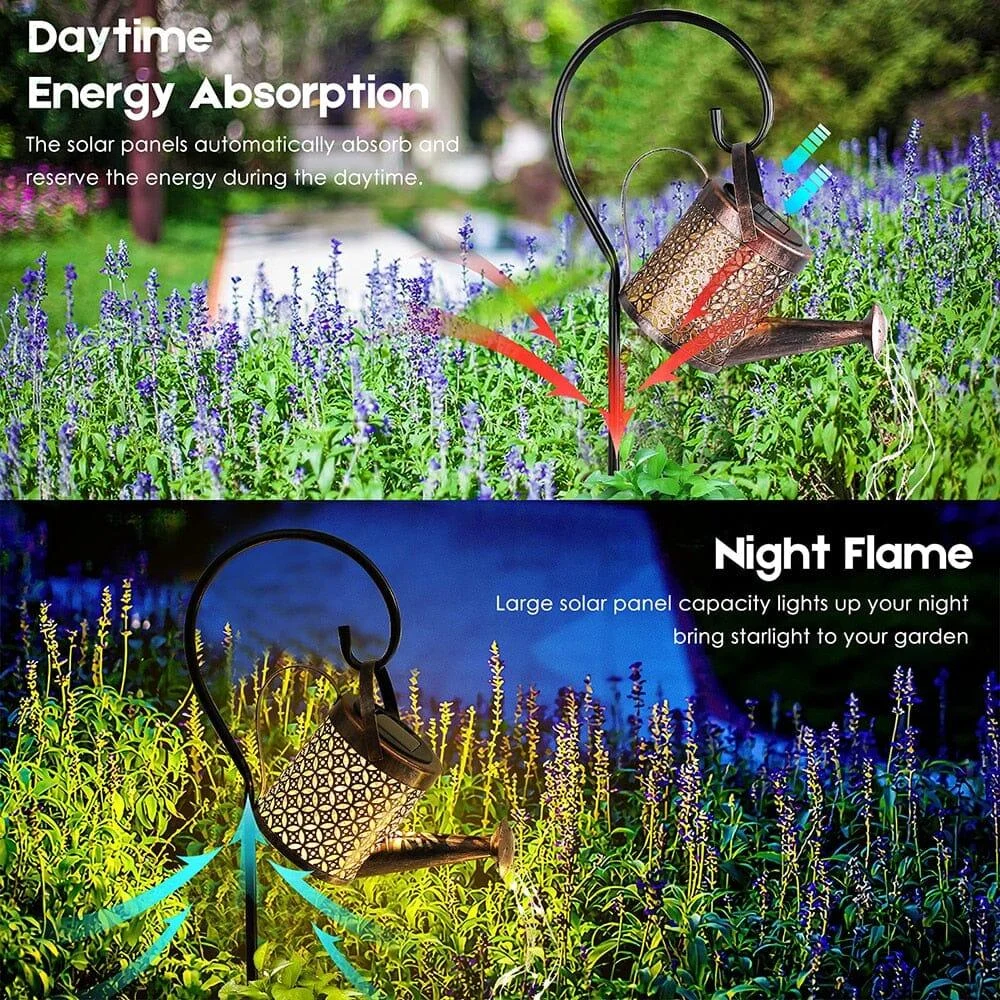 Homeko Outdoor Watering Can Waterfall Garden Lamp -