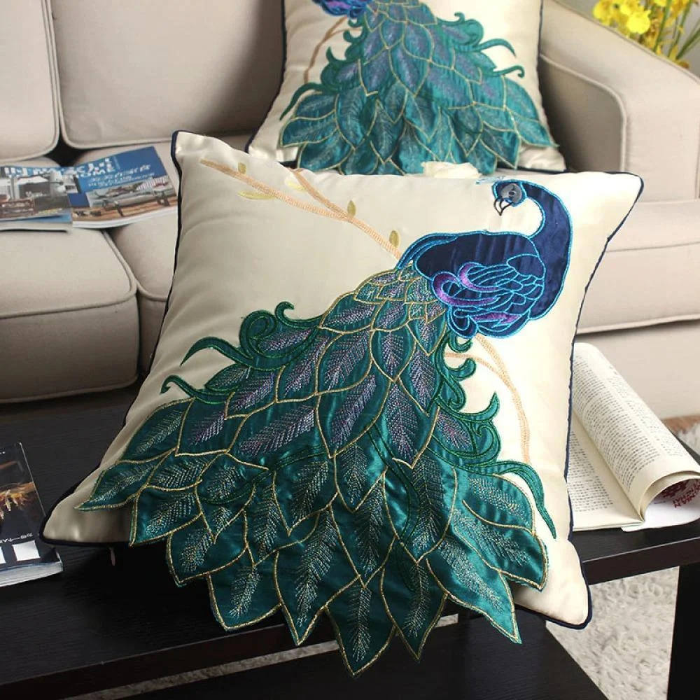 Homeko_Peacock_Pillow_Cover_-_-4272332 Homeko Peacock Pillow Cover -
