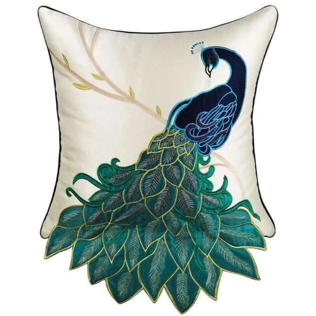 Homeko_Peacock_Pillow_Cover_-_-4272354 Homeko Peacock Pillow Cover -