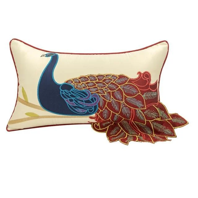 Homeko_Peacock_Pillow_Cover_-_-4272359 Homeko Peacock Pillow Cover -
