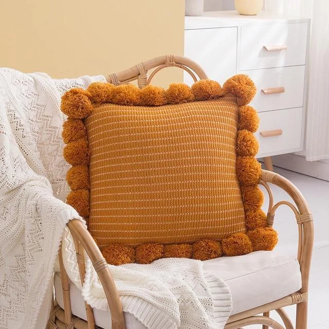Homeko Pom Pom Pillow Cover -