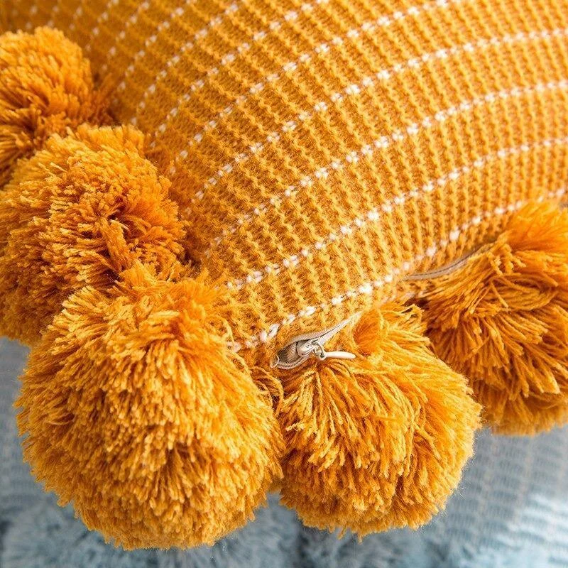 Homeko Pom Pom Pillow Cover -
