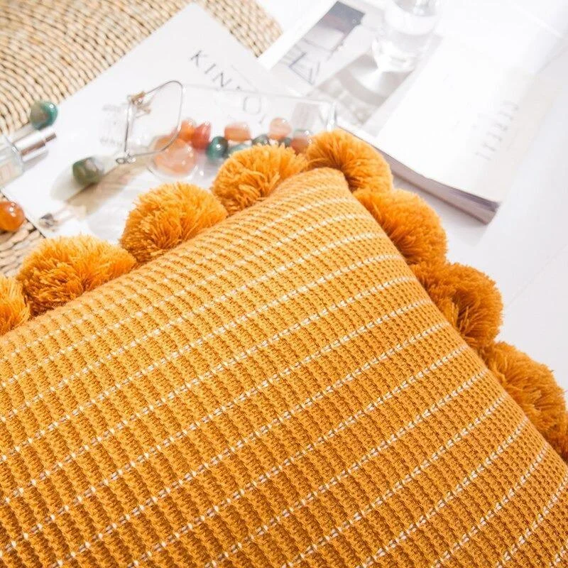 Homeko Pom Pom Pillow Cover -