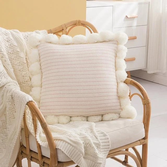 Homeko Pom Pom Pillow Cover -