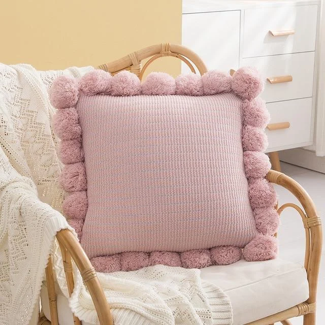 Homeko Pom Pom Pillow Cover -