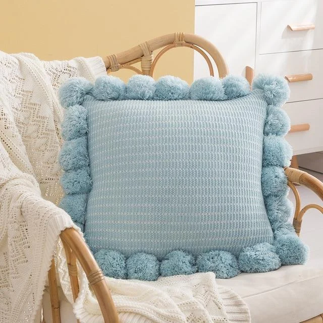 Homeko Pom Pom Pillow Cover -