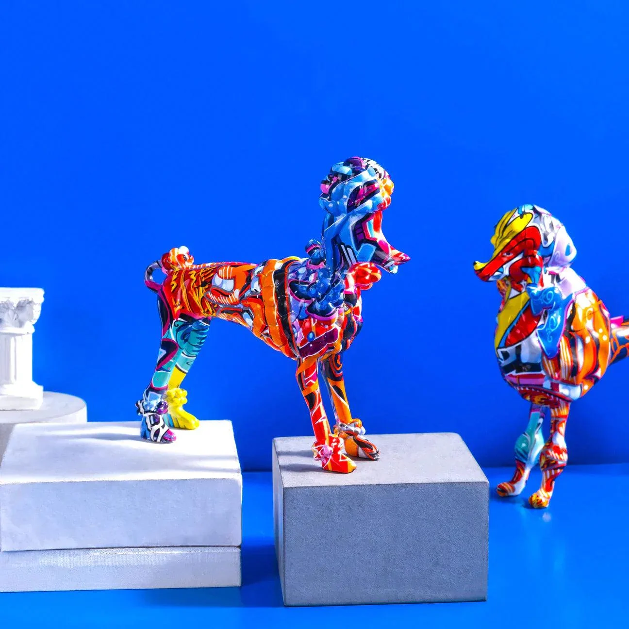 Homeko_Poodle_Nordic_Painted_Statue_-_-4274068 Homeko Poodle Nordic Painted Statue -