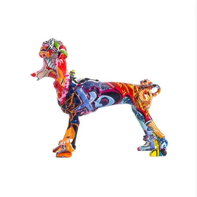 Homeko_Poodle_Nordic_Painted_Statue_-_-4274076 Homeko Poodle Nordic Painted Statue -