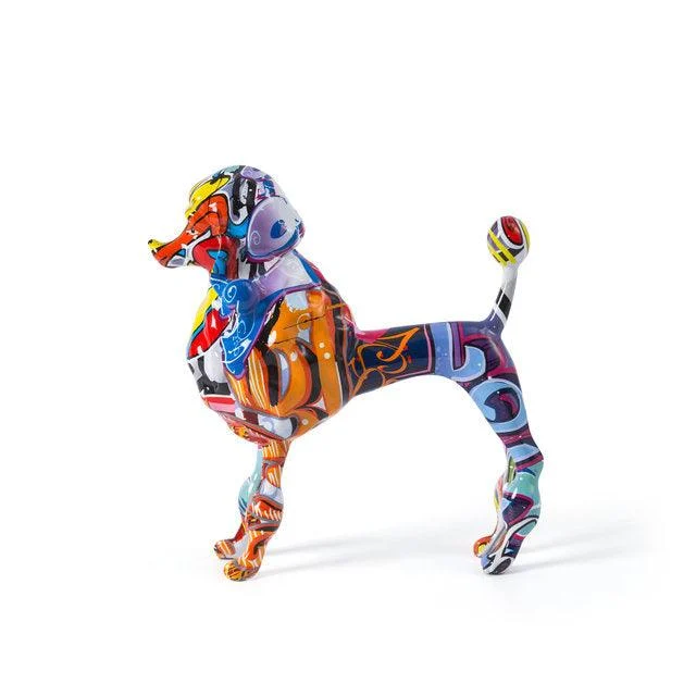 Homeko_Poodle_Nordic_Painted_Statue_-_-4274079 Homeko Poodle Nordic Painted Statue -