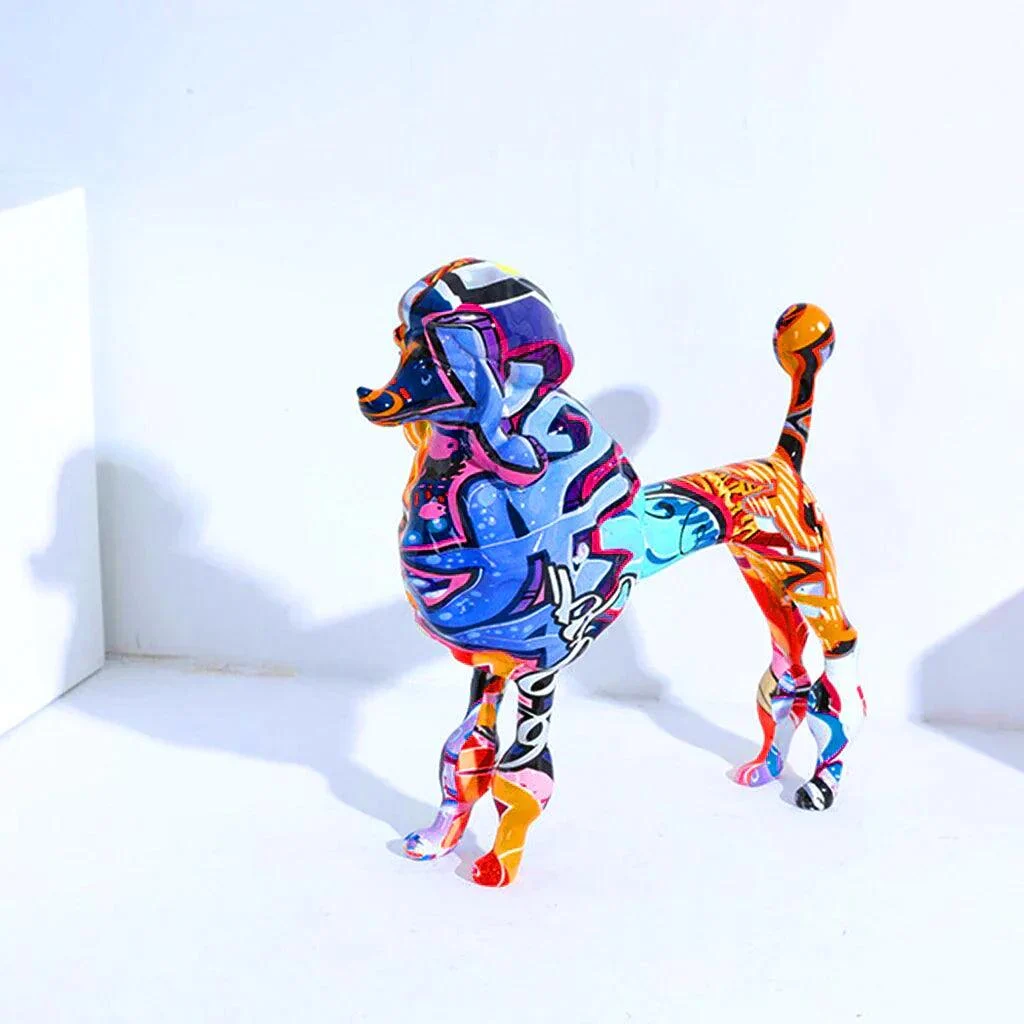 Homeko_Poodle_Nordic_Painted_Statue_-_-4274083 Homeko Poodle Nordic Painted Statue -