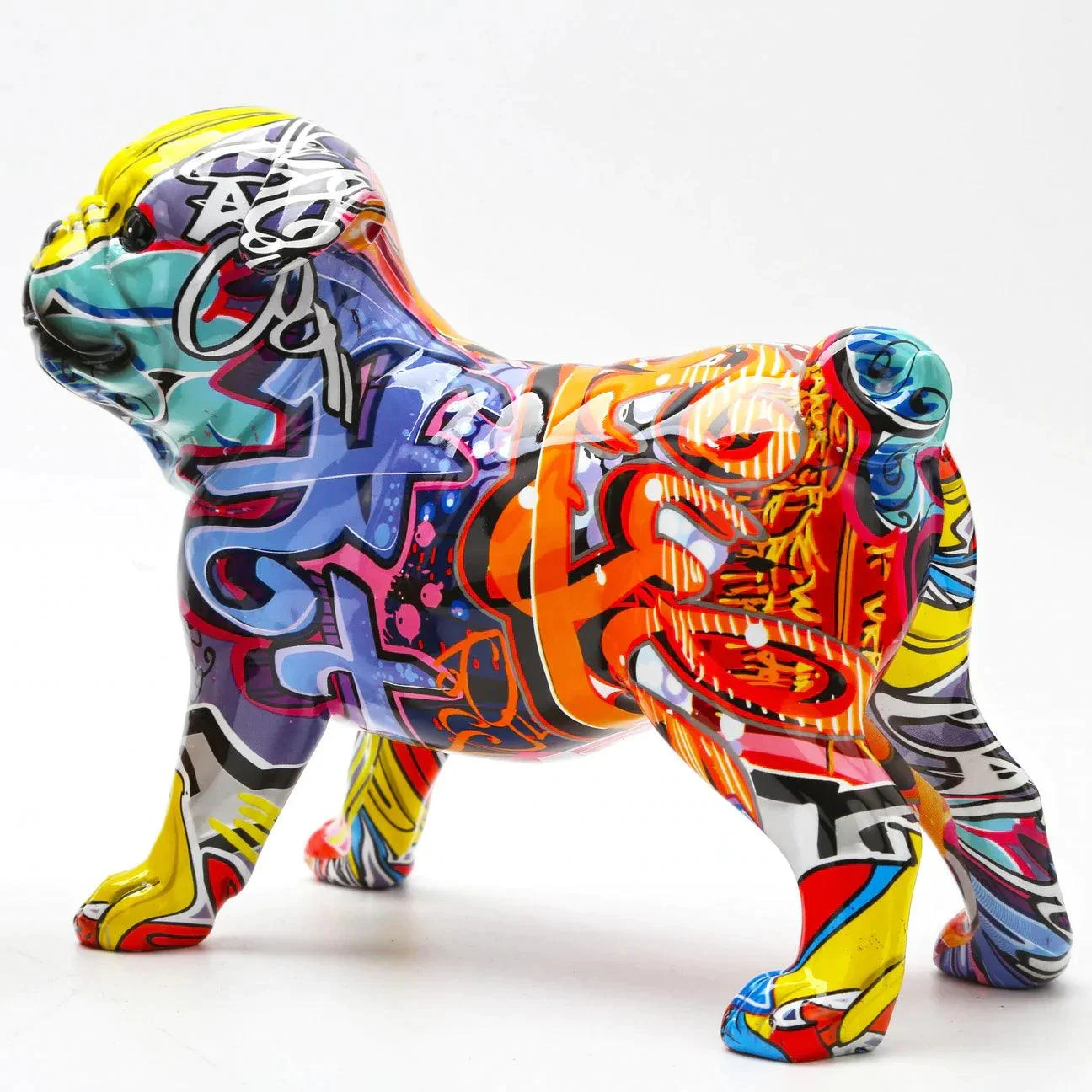 Homeko_Pug_Nordic_Painted_Statue_-_-4274502 Homeko Pug Nordic Painted Statue -