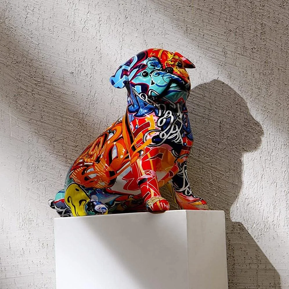 Homeko_Pug_Nordic_Painted_Statue_-_-4274513 Homeko Pug Nordic Painted Statue -