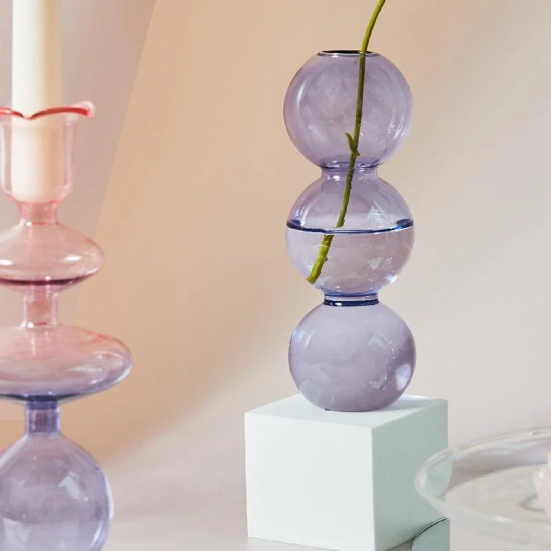 Homeko_Purple_Glass_Taper_Candle_Holder_Vases_-_-4274790 Homeko Purple Glass Taper Candle Holder & Vases -