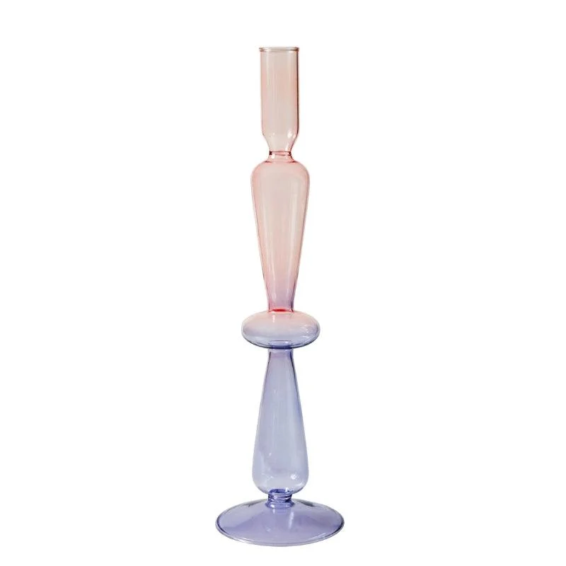 Homeko_Purple_Glass_Taper_Candle_Holder_Vases_-_-4274838 Homeko Purple Glass Taper Candle Holder & Vases -