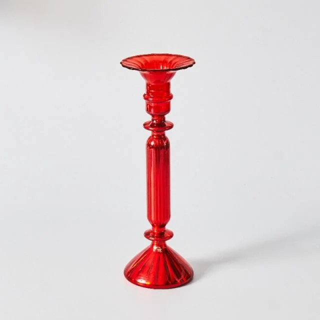 Homeko_Red_Glass_Taper_Candle_Holders_Vases_-_-4275541 Homeko Red Glass Taper Candle Holders & Vases -