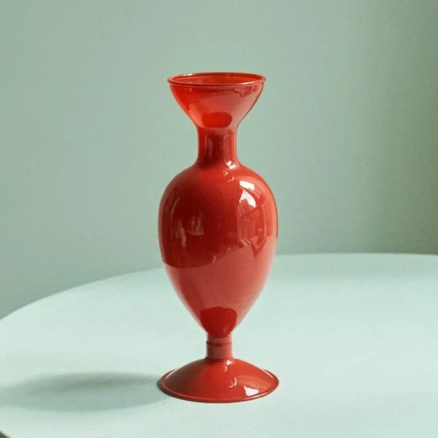 Homeko_Red_Glass_Taper_Candle_Holders_Vases_-_-4275555 Homeko Red Glass Taper Candle Holders & Vases -