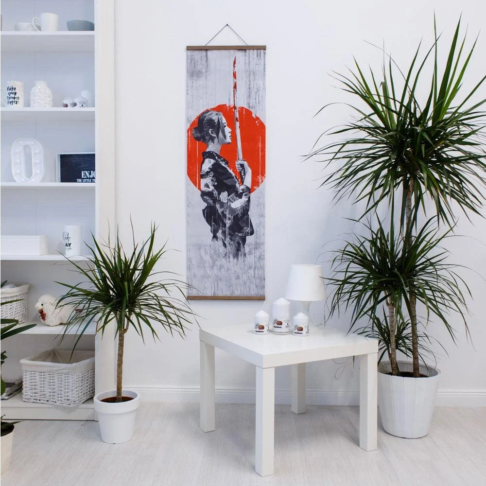 Homeko Red Warrior Samurai Paintings -