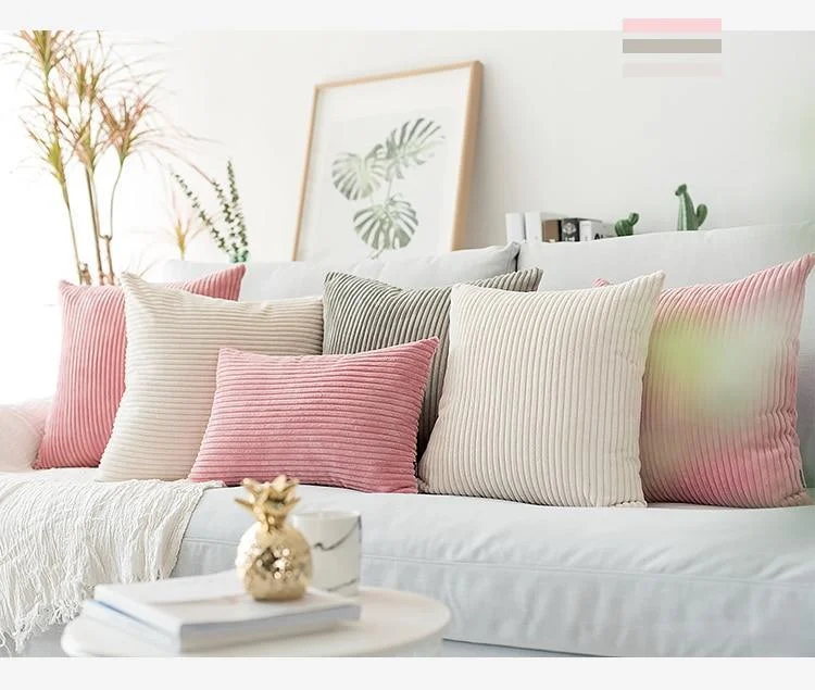 Homeko Ribbed Pillow Cover Set -
