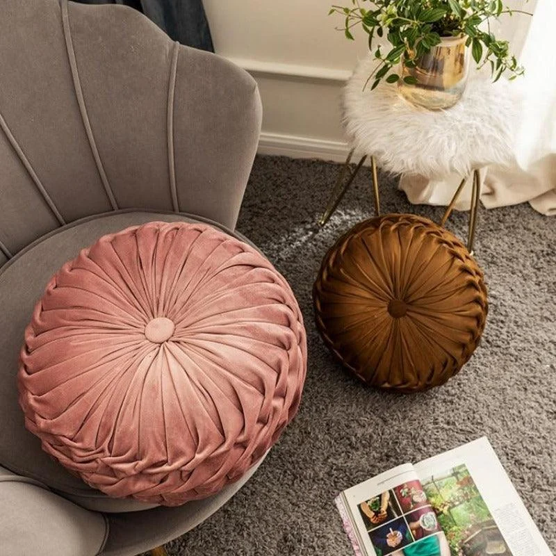 Homeko_Ruffle_Round_Throw_Pillow_Cushions_-_-4277362 Homeko Ruffle Round Throw Pillow Cushions -