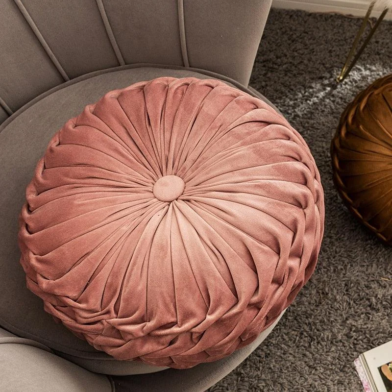 Homeko_Ruffle_Round_Throw_Pillow_Cushions_-_-4277366 Homeko Ruffle Round Throw Pillow Cushions -
