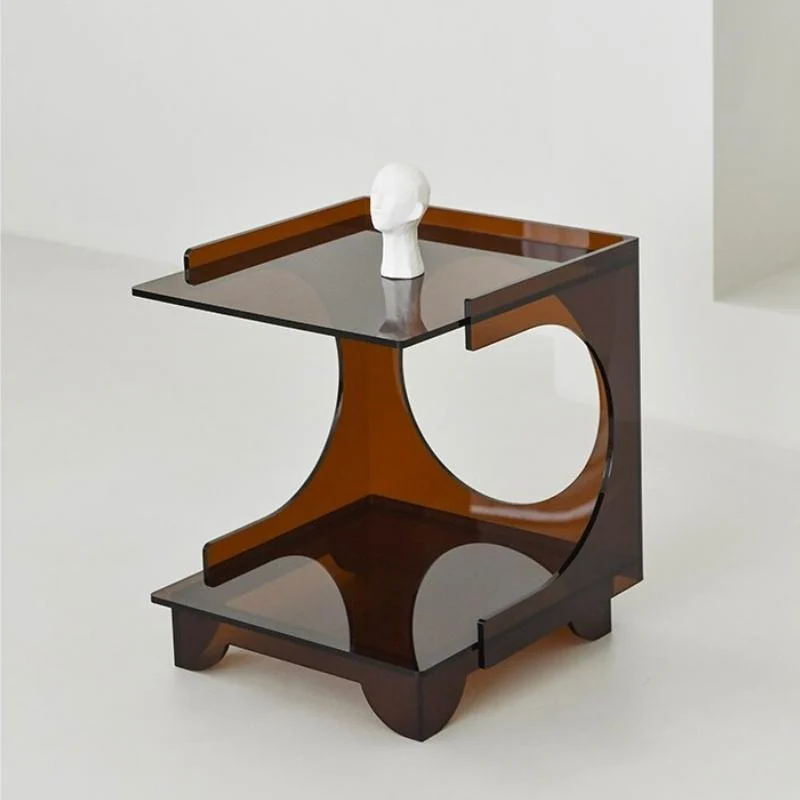 Homeko_Rust_Brown_Acrylic_Side_Table_-_-4277460 Homeko Rust Brown Acrylic Side Table -