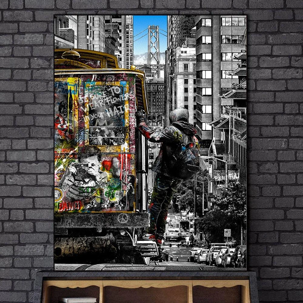 Homeko San Francisco Streetcar Painting -