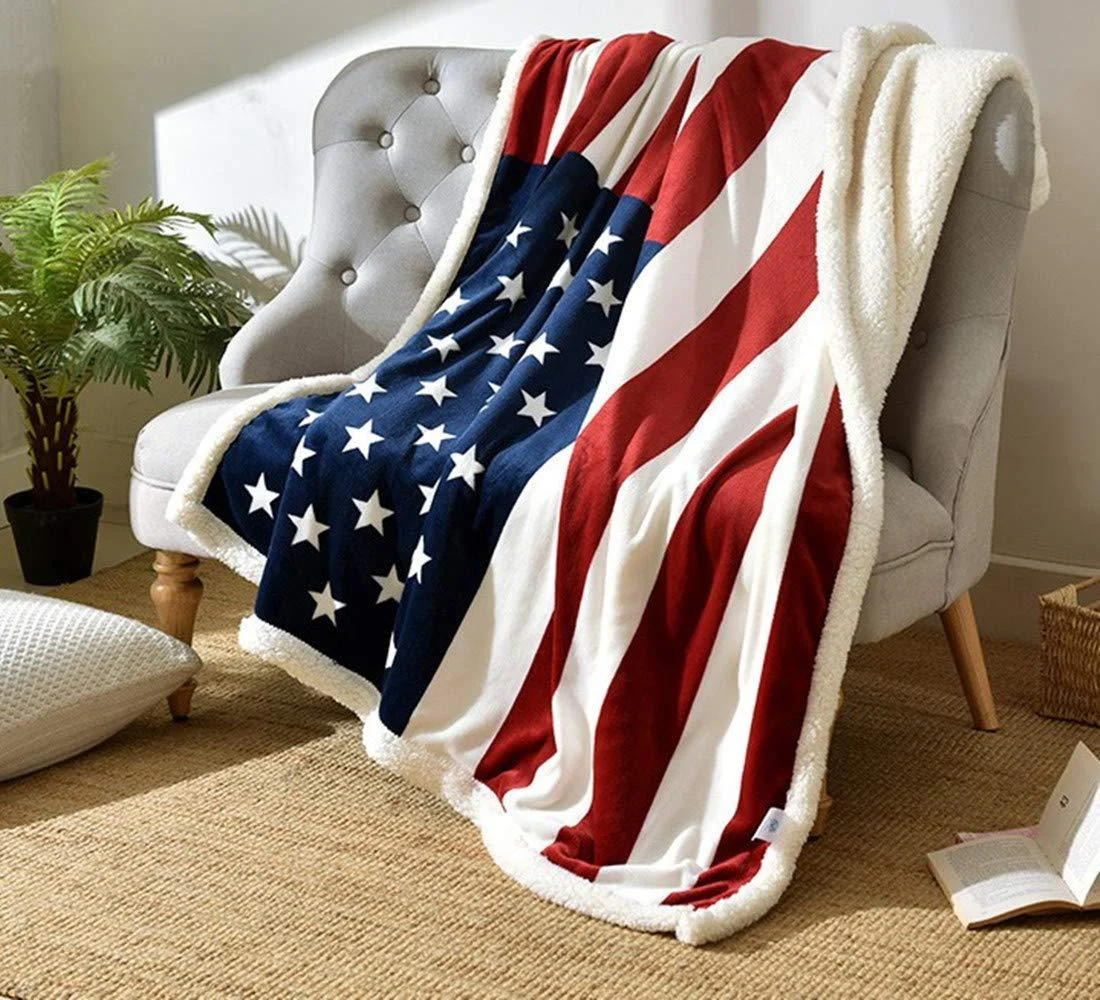 Homeko_Sherpa_Blanket_Throws_American_Flag_-_-4279340 Homeko Sherpa Blanket Throws American Flag -