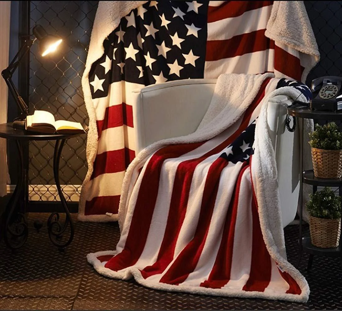 Homeko_Sherpa_Blanket_Throws_American_Flag_-_-4279352 Homeko Sherpa Blanket Throws American Flag -