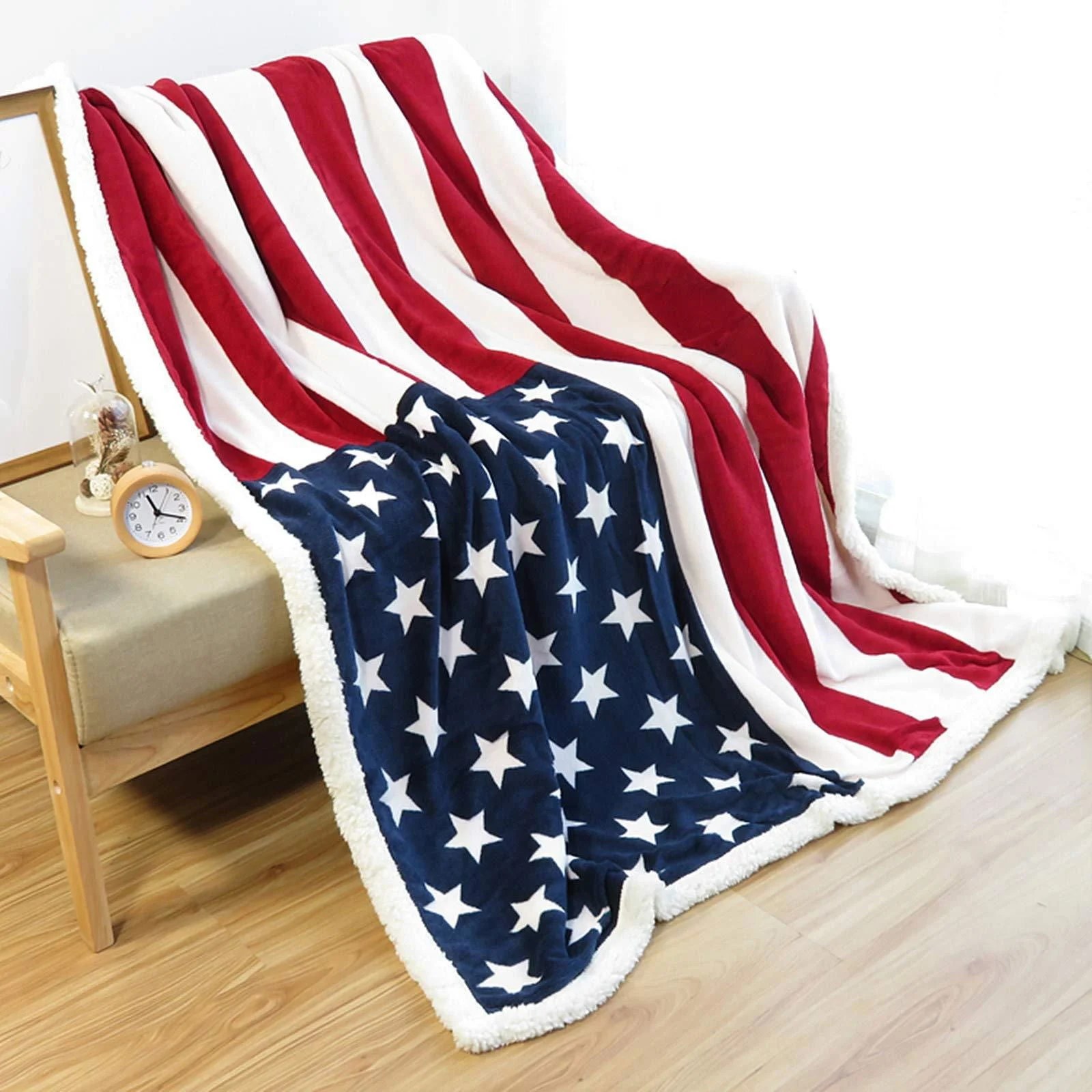 Homeko_Sherpa_Blanket_Throws_American_Flag_-_-4279380 Homeko Sherpa Blanket Throws American Flag -