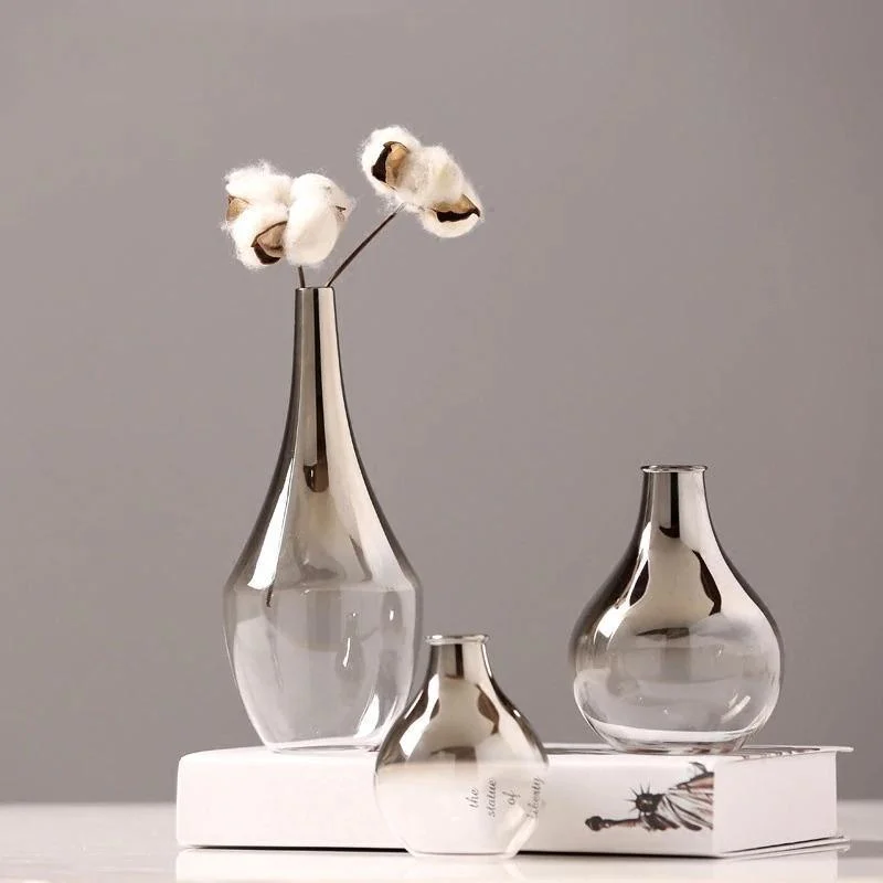 Homeko Silver Gradient Vase -