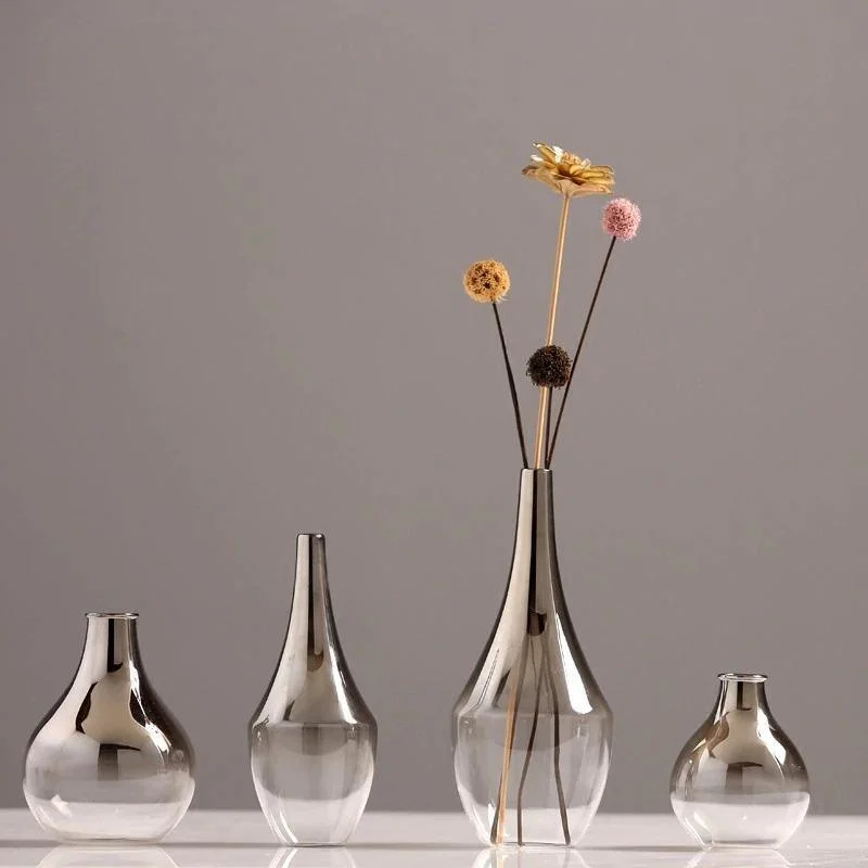 Homeko Silver Gradient Vase -