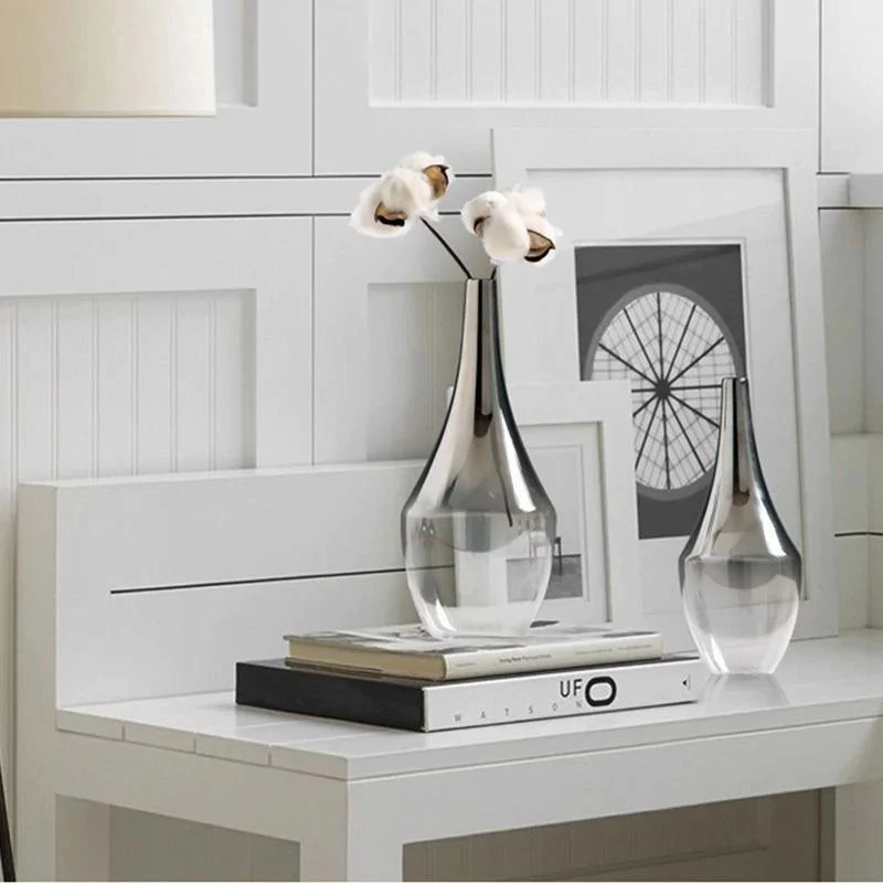 Homeko Silver Gradient Vase -