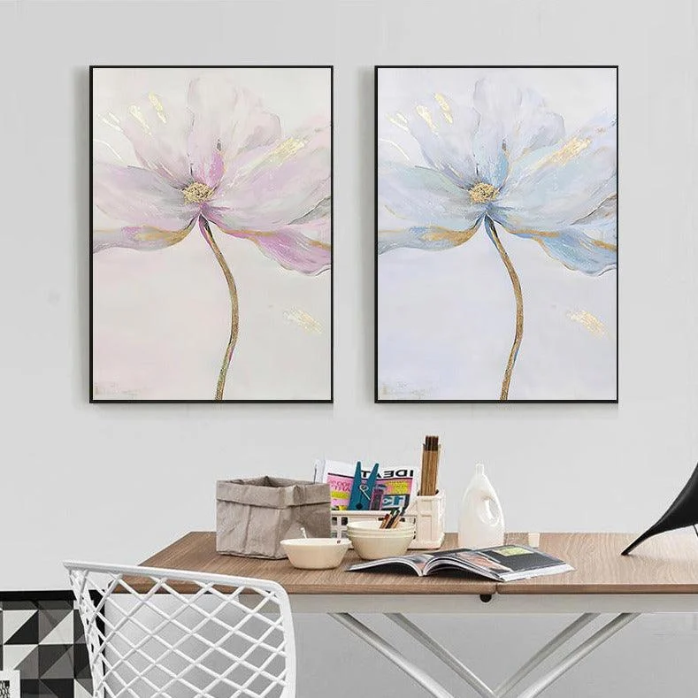 Homeko Skandinaviska Flower Canvas Paintings -