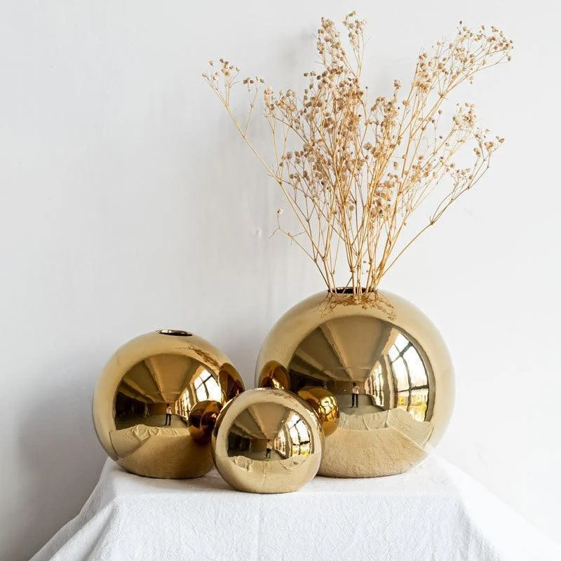 Homeko_Sphere_Golden_Flower_Vase_-_-4280981 Homeko Sphere Golden Flower Vase -