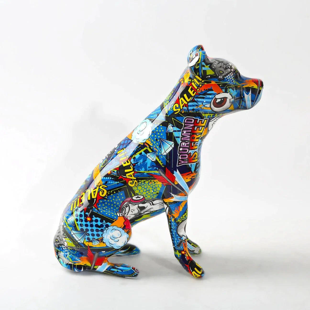 Homeko_Staffordshire_Terrier_Graffiti_Painted_Statue_-_-4281522 Homeko Staffordshire Terrier Graffiti Painted Statue -