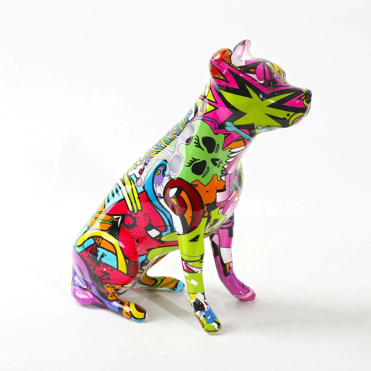 Homeko_Staffordshire_Terrier_Graffiti_Painted_Statue_-_-4281534 Homeko Staffordshire Terrier Graffiti Painted Statue -