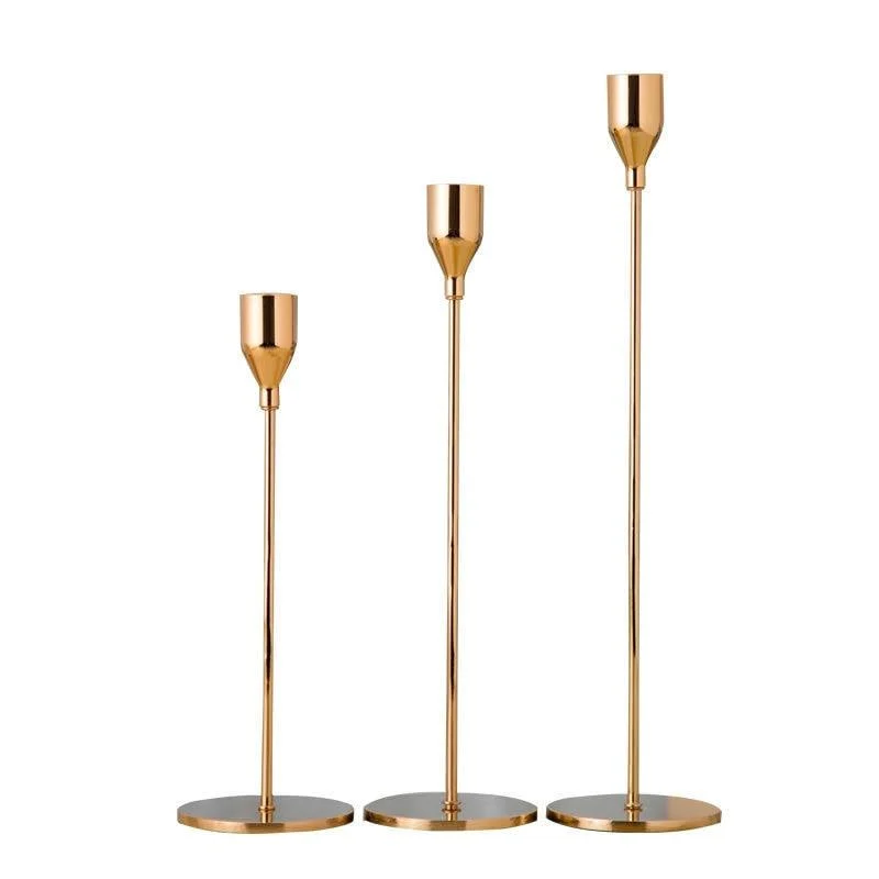 Homeko Stainless Steel Candle Holder Set -