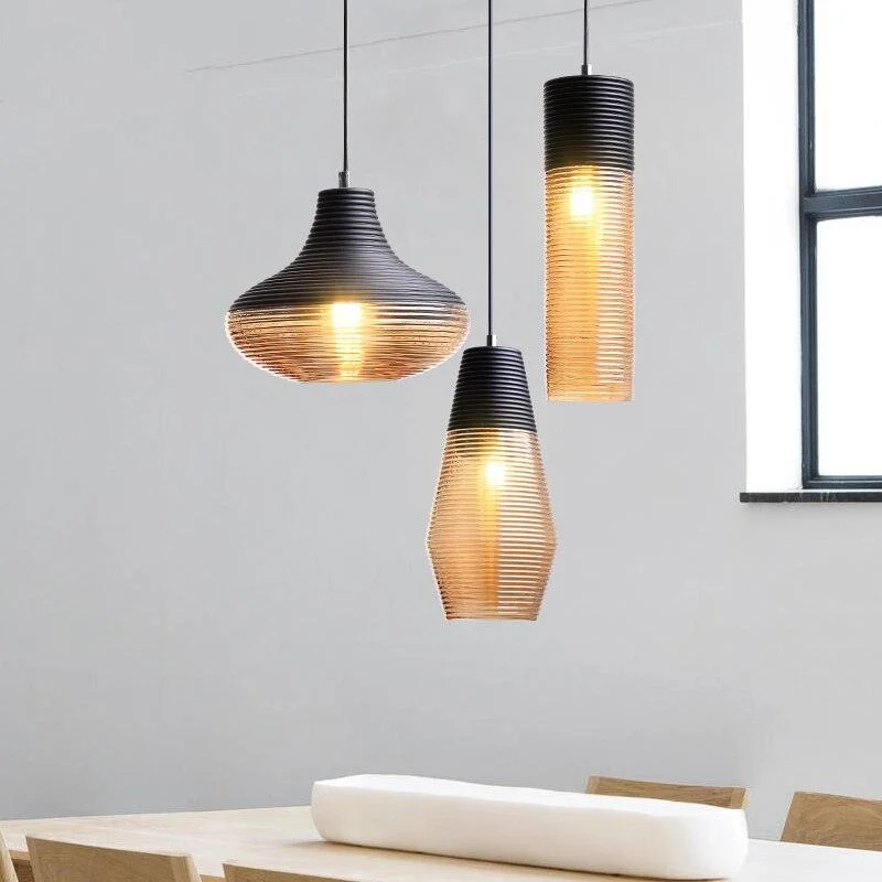 Homeko Stripe Glass Pendant Lights -