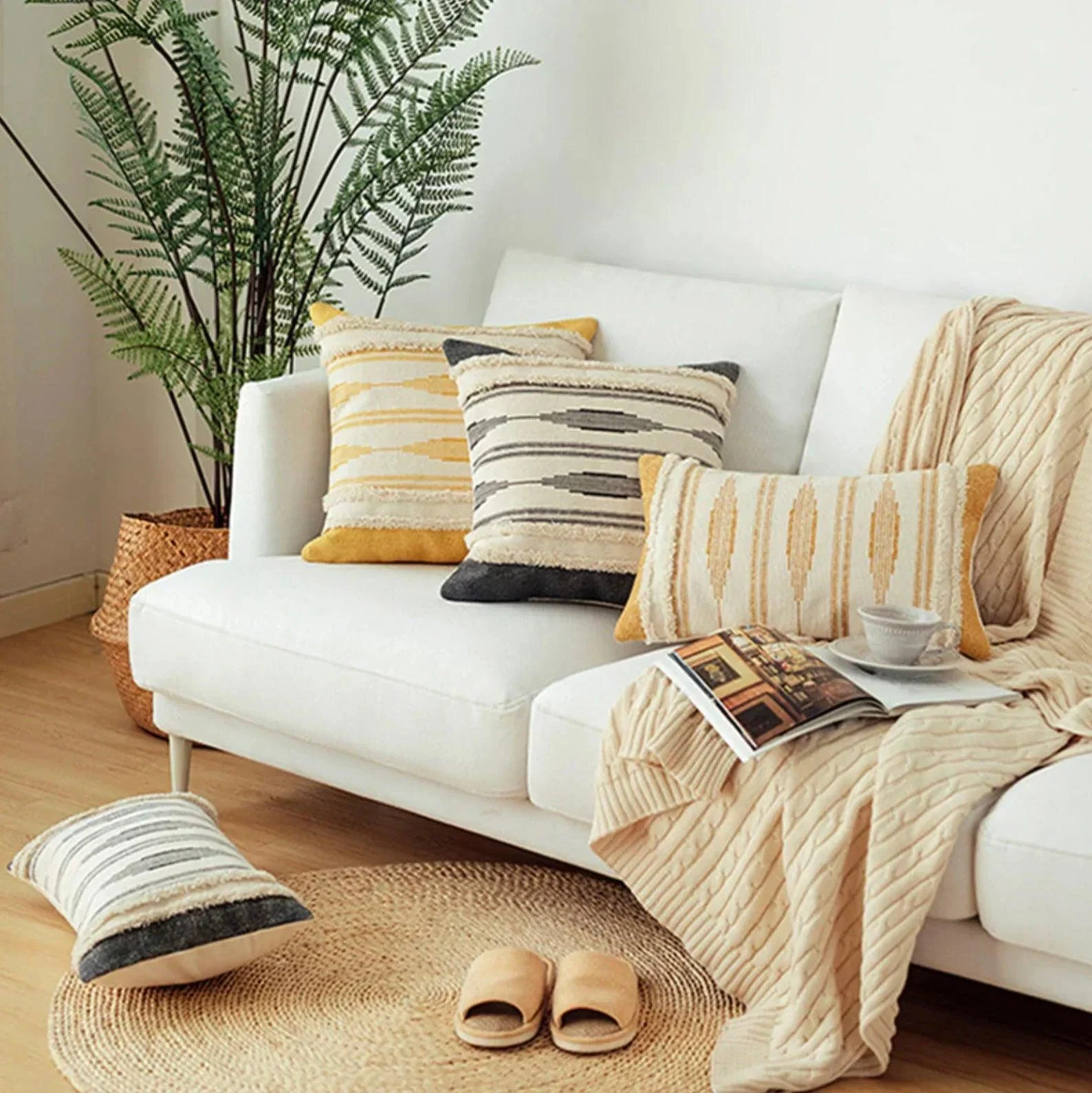 Homeko Striped Pillow Cover -