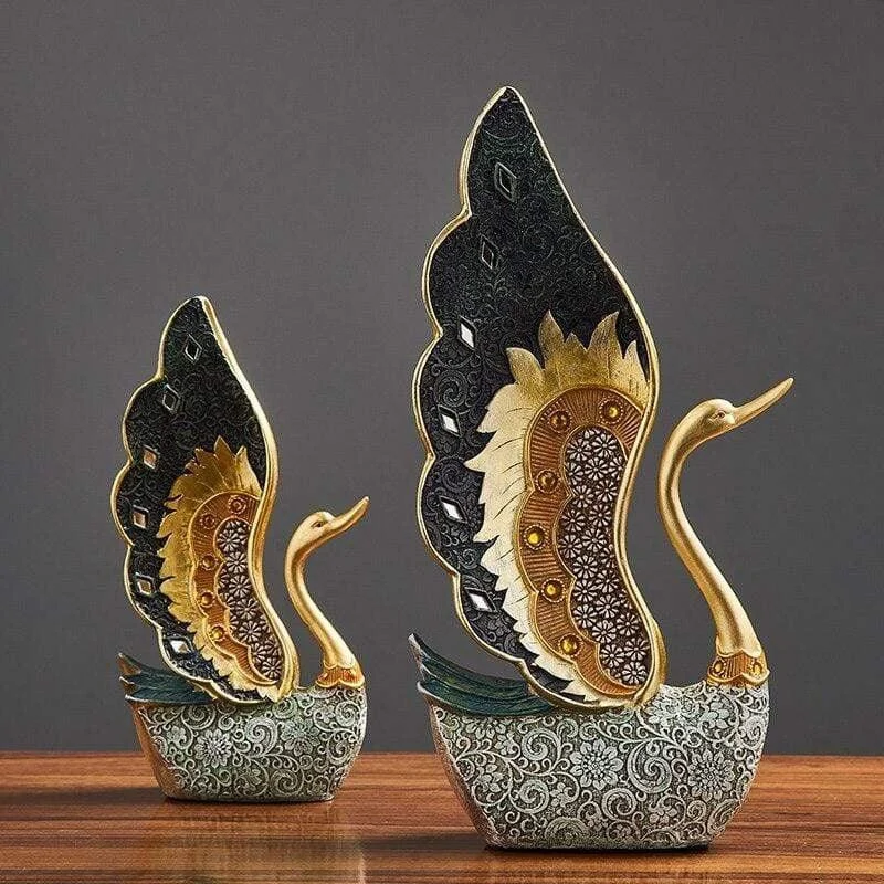 Homeko_Swan_Figurines_2_Piece_Set_-_-4284116 Homeko Swan Figurines, 2 Piece Set -