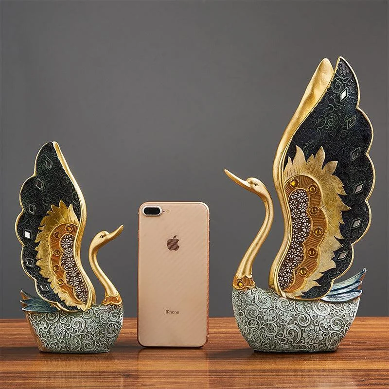 Homeko_Swan_Figurines_2_Piece_Set_-_-4284123 Homeko Swan Figurines, 2 Piece Set -